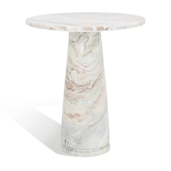 Safavieh Couture Valentia Tall Round Marble Accent Table ACCENT TABLES