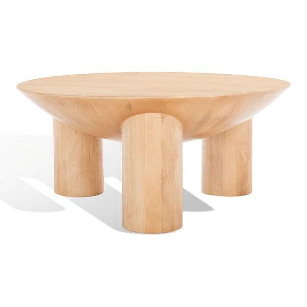 Safavieh Couture Calhoun Round Wood Coffee Table COFFEE TABLES