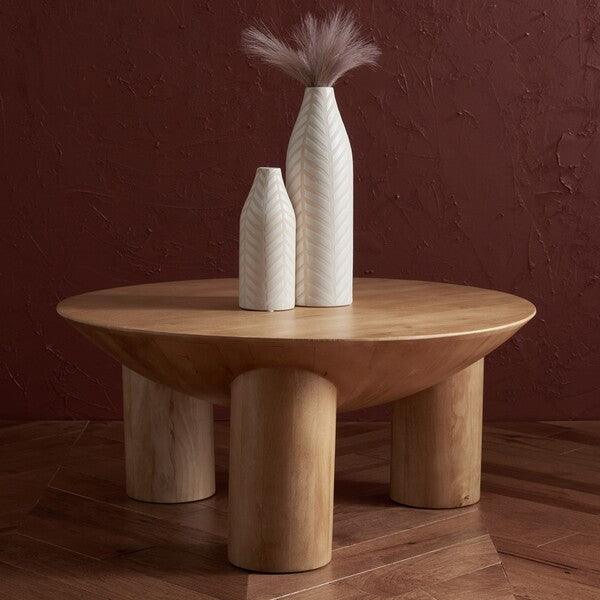 Safavieh Couture Calhoun Round Wood Coffee Table COFFEE TABLES