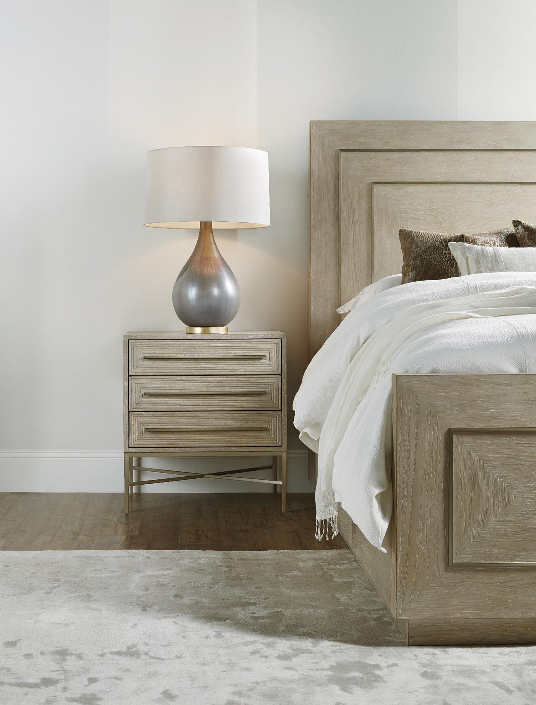 American Home Furniture | Hooker Furniture - Cascade Three-Drawer Nightstand