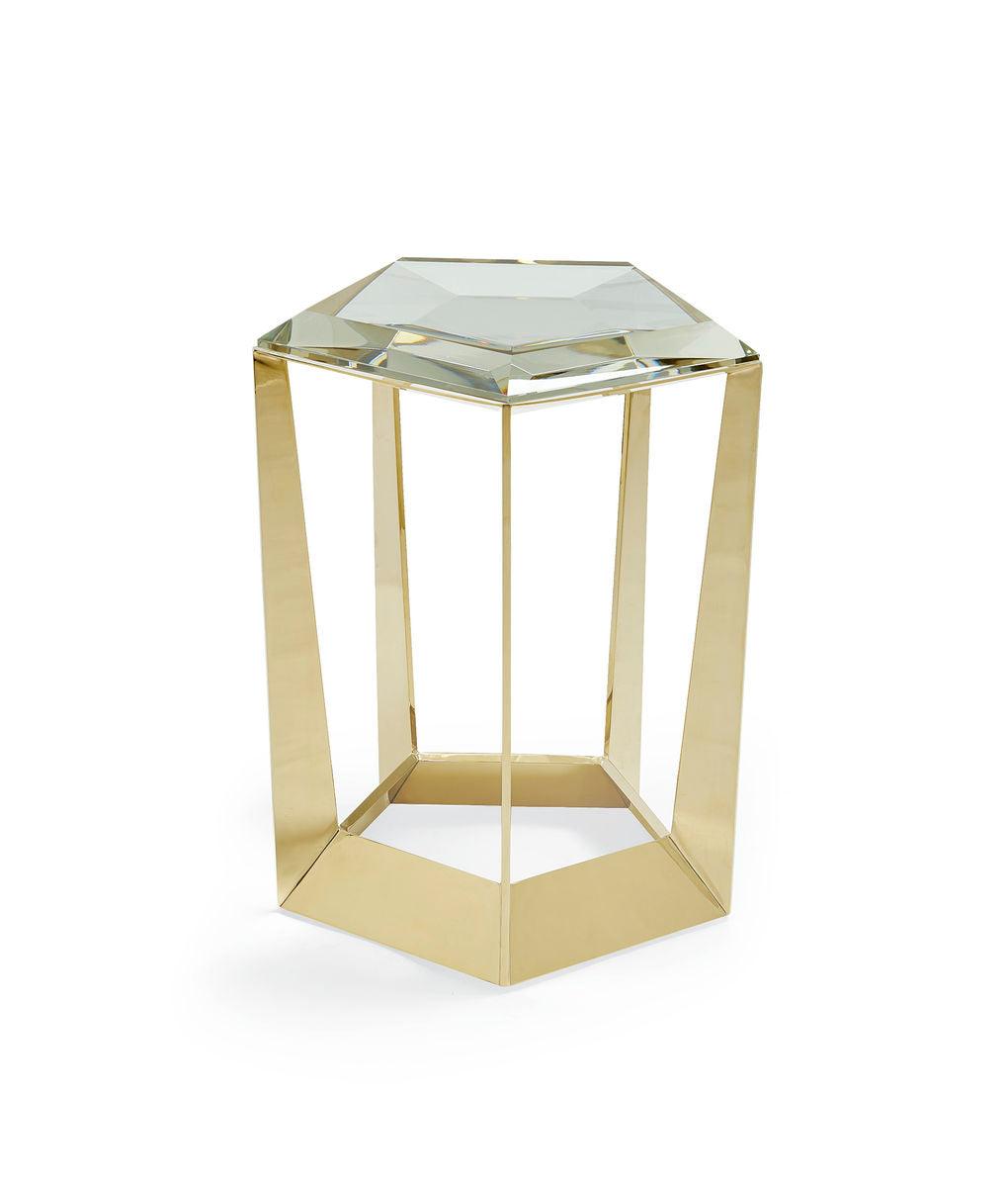Signature Debut Majestic Gold The Gem Side Table