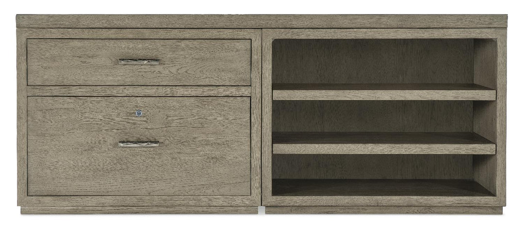 American Home Furniture | Hooker Furniture - Linville Falls 72" Credenza with Lateral File and Open Desk Cabinet