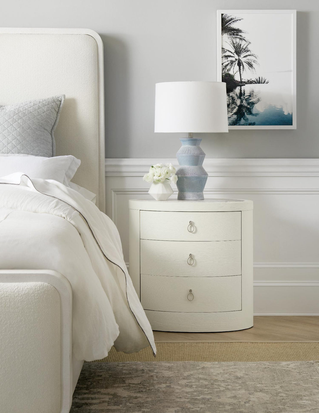 American Home Furniture | Hooker Furniture - Serenity Wavecrest Oval Nightstand