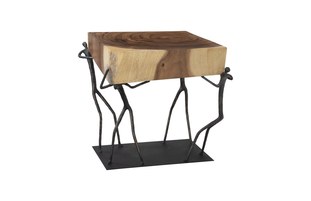 Atlas Side Table, Chamcha Wood/Metal, Natural - Phillips Collection - AmericanHomeFurniture