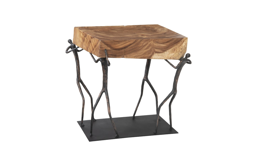 Atlas Side Table, Chamcha Wood/Metal, Natural - Phillips Collection - AmericanHomeFurniture