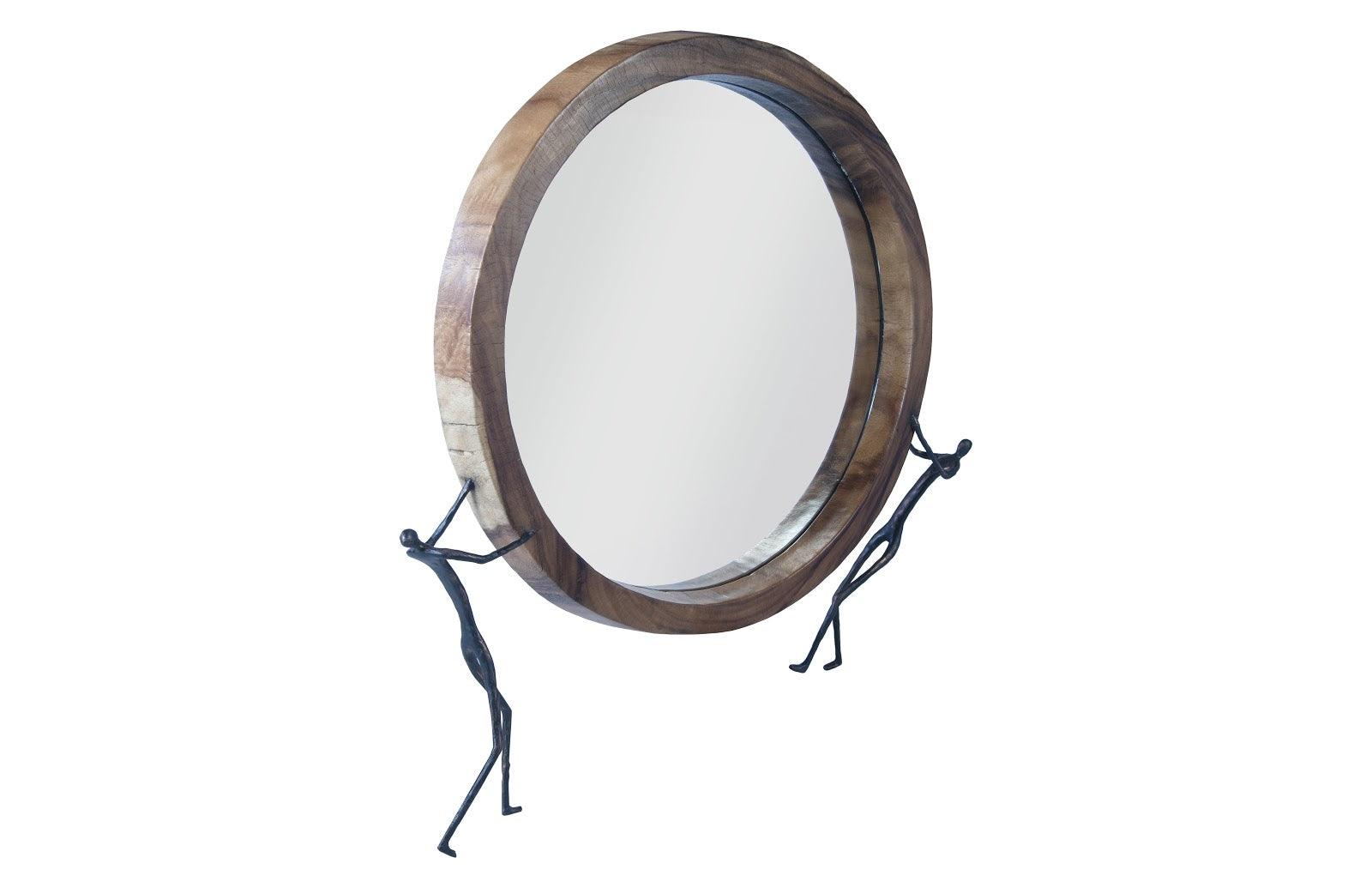 Phillips Collection Atlas Mirror, Chamcha Wood, Natural, Metal WALL MIRRORS