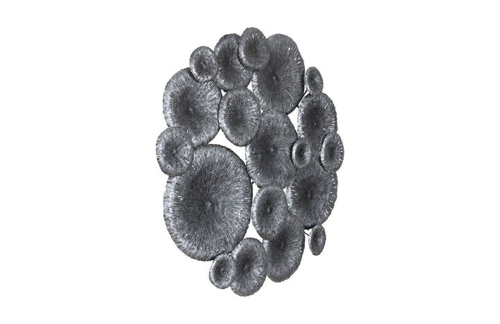 Lotus Collage, Round, Metal, Silver/Black - Phillips Collection - AmericanHomeFurniture