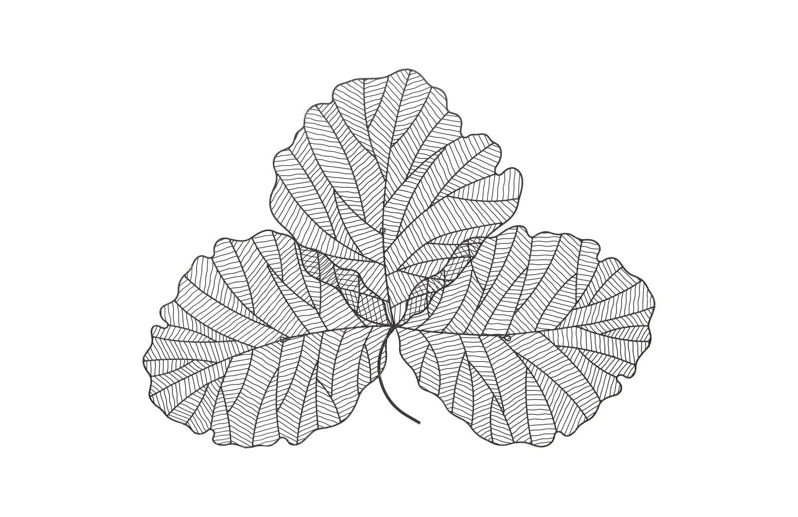 Tri Leaf Wall Art, Medium - Thumbnail 4