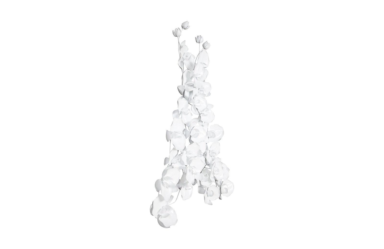 Phillips Collection Orchid Dress Wall Art, Metal, White WALL ACCENTS
