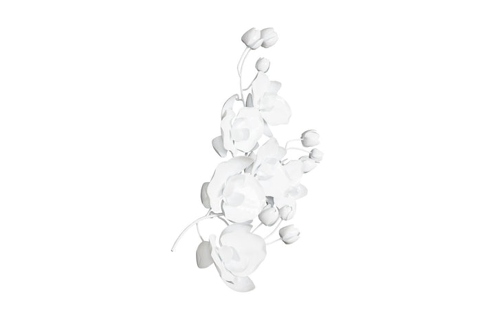 Orchid Sprig Wall Art, Medium, Metal, White - Phillips Collection - AmericanHomeFurniture