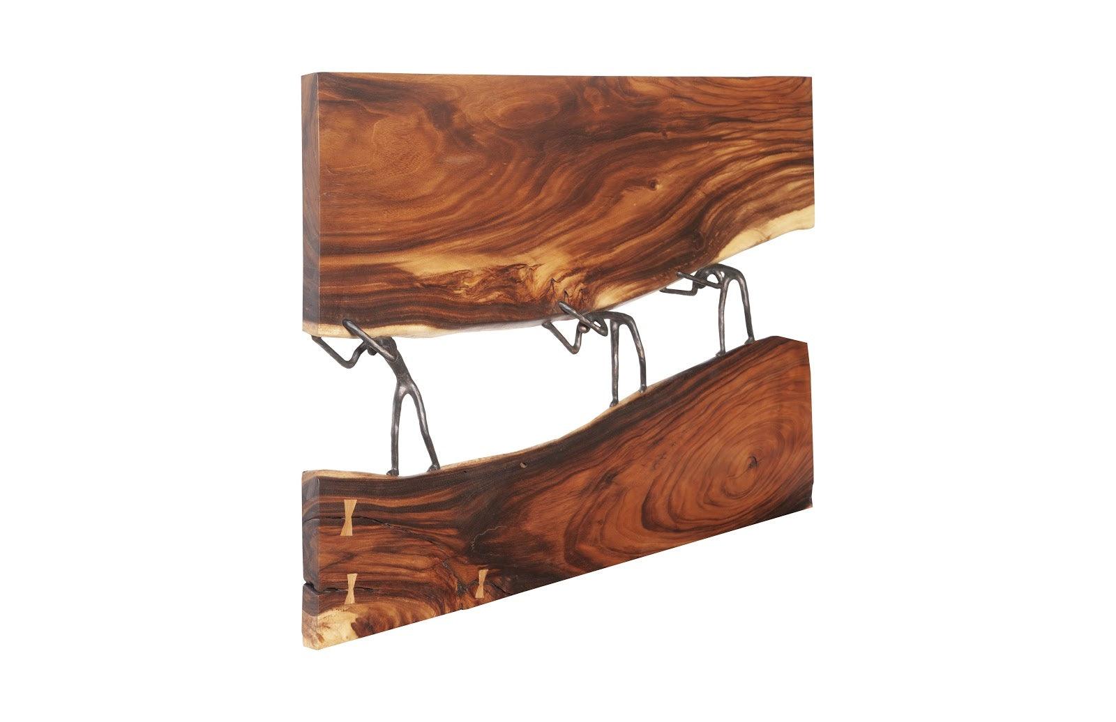 Phillips Collection Atlas River Wall Panel, Chamcha Wood/Metal, Natural WALL ACCENTS