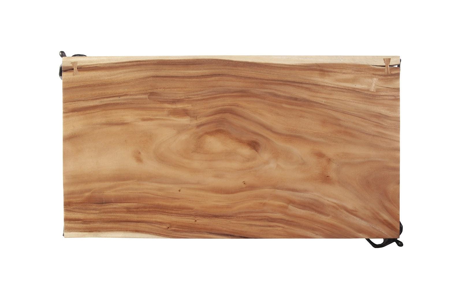 Phillips Collection Atlas Coffee Table, Chamcha Wood, Natural, Metal COFFEE TABLES