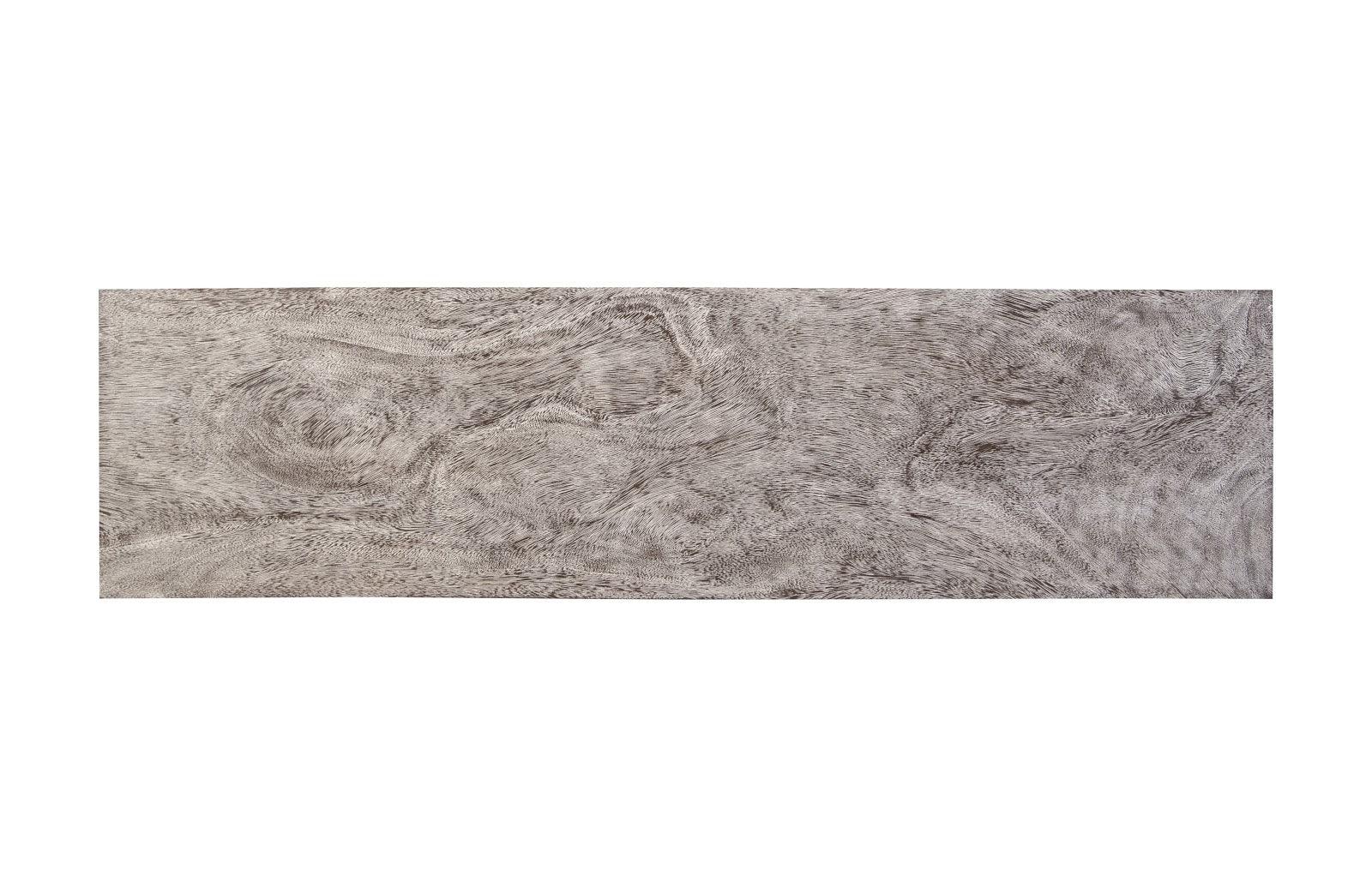Phillips Collection Atlas Console Table, Chamcha Wood, Gray Stone Finish, Metal CONSOLE TABLES