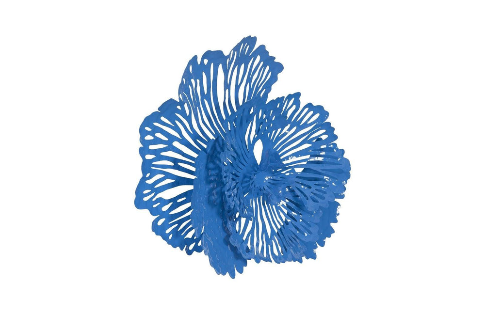 Flower Wall Art, Small, Blue, Metal - Phillips Collection - AmericanHomeFurniture