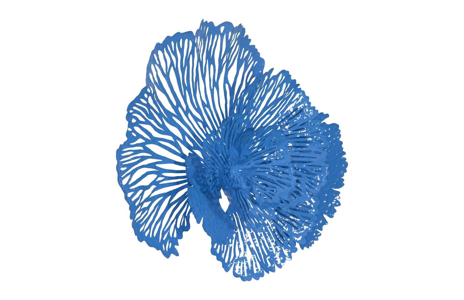 Phillips Collection Flower Wall Art, Medium, Blue, Metal WALL ACCENTS