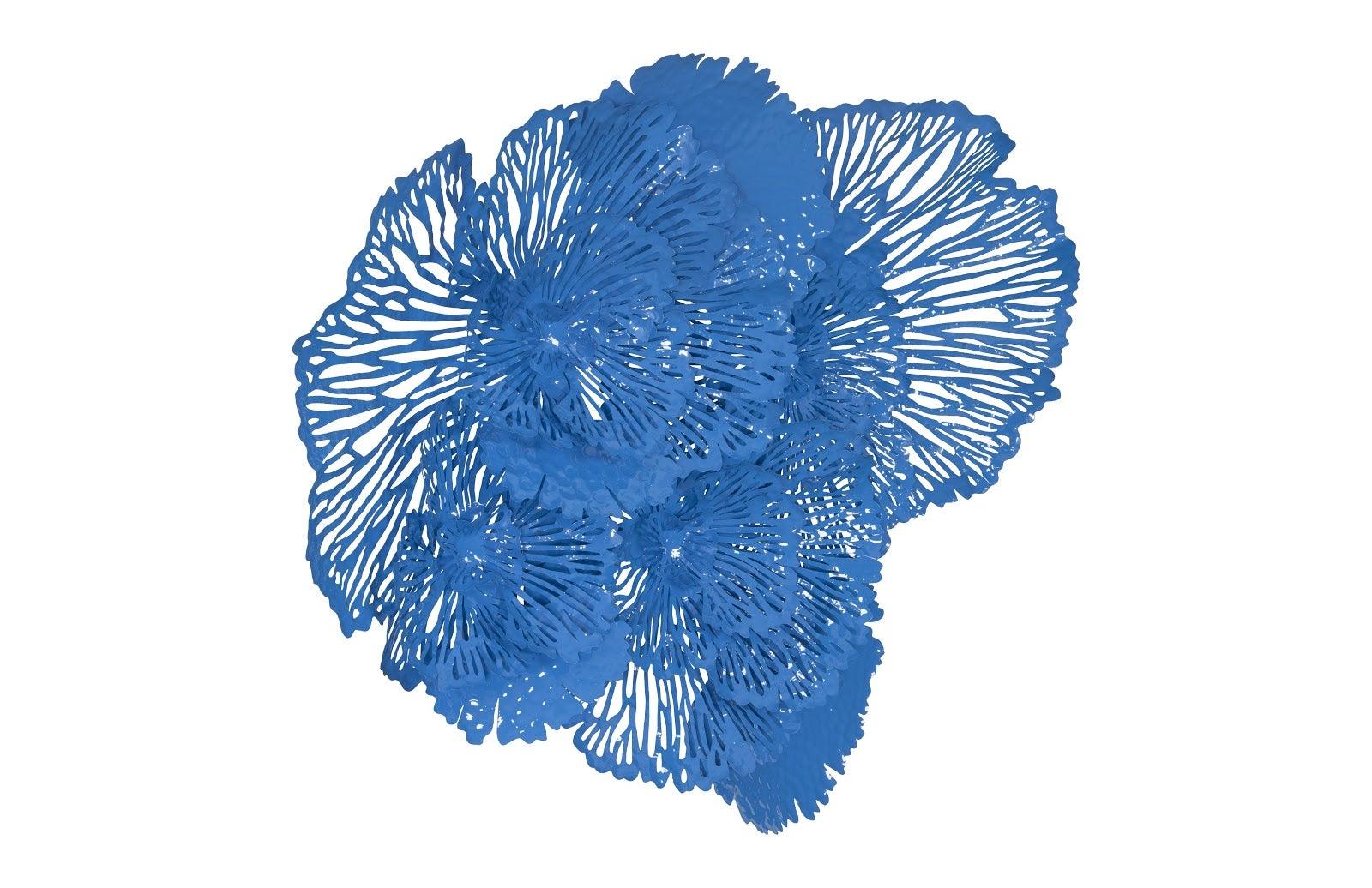 Phillips Collection Flower Wall Art, Large, Blue, Metal WALL ACCENTS