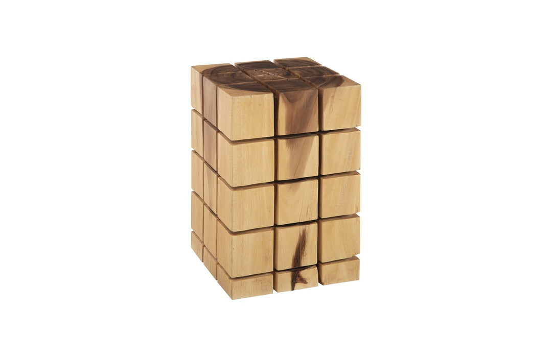Cubed Stool, Natural - Phillips Collection - AmericanHomeFurniture