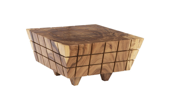 Cubed Coffee Table, Natural - Phillips Collection - AmericanHomeFurniture