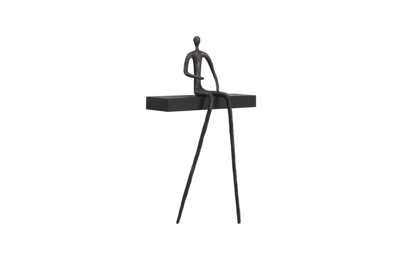 Phillips Collection Moveable Man On Short Shelf, Sitting, B WALL ACCENTS