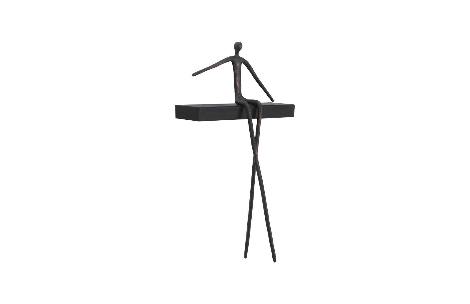 Phillips Collection Moveable Man On Short Shelf, Sitting, C WALL ACCENTS