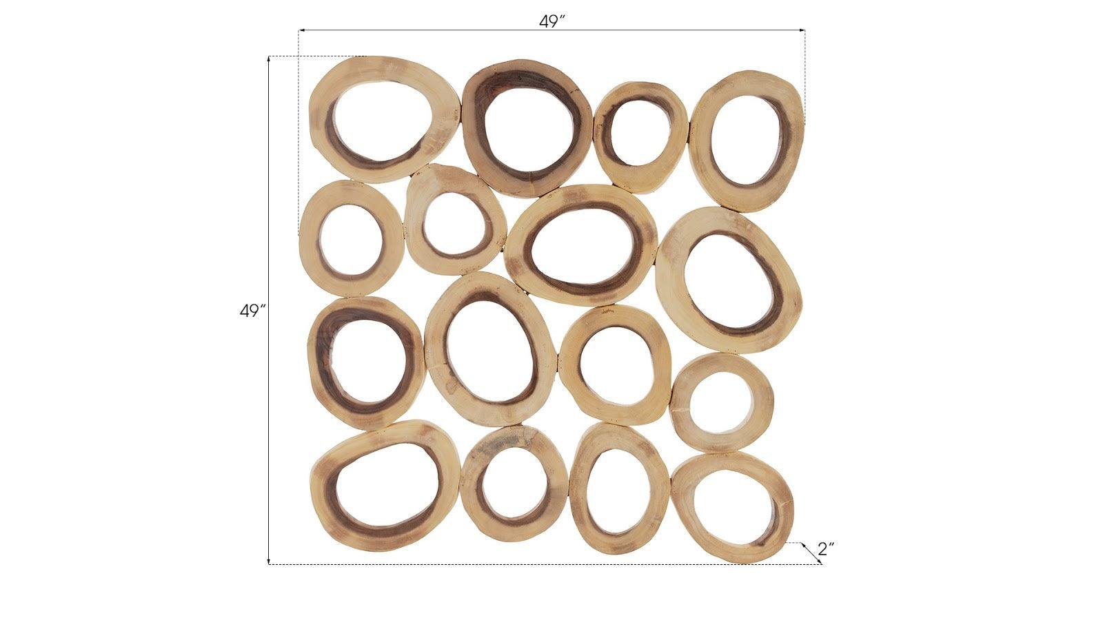 Phillips Collection Chuleta Rings Wall Art, Chamcha Wood, Square, LG WALL ACCENTS