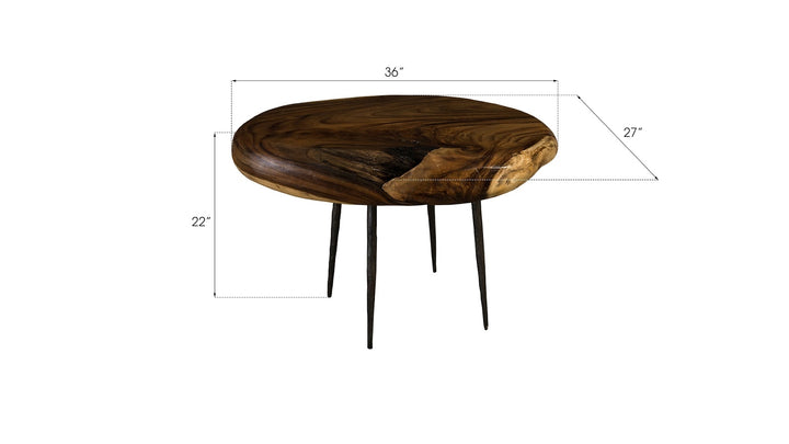 Skipping Stone Side Table, Forged Legs - Phillips Collection - AmericanHomeFurniture