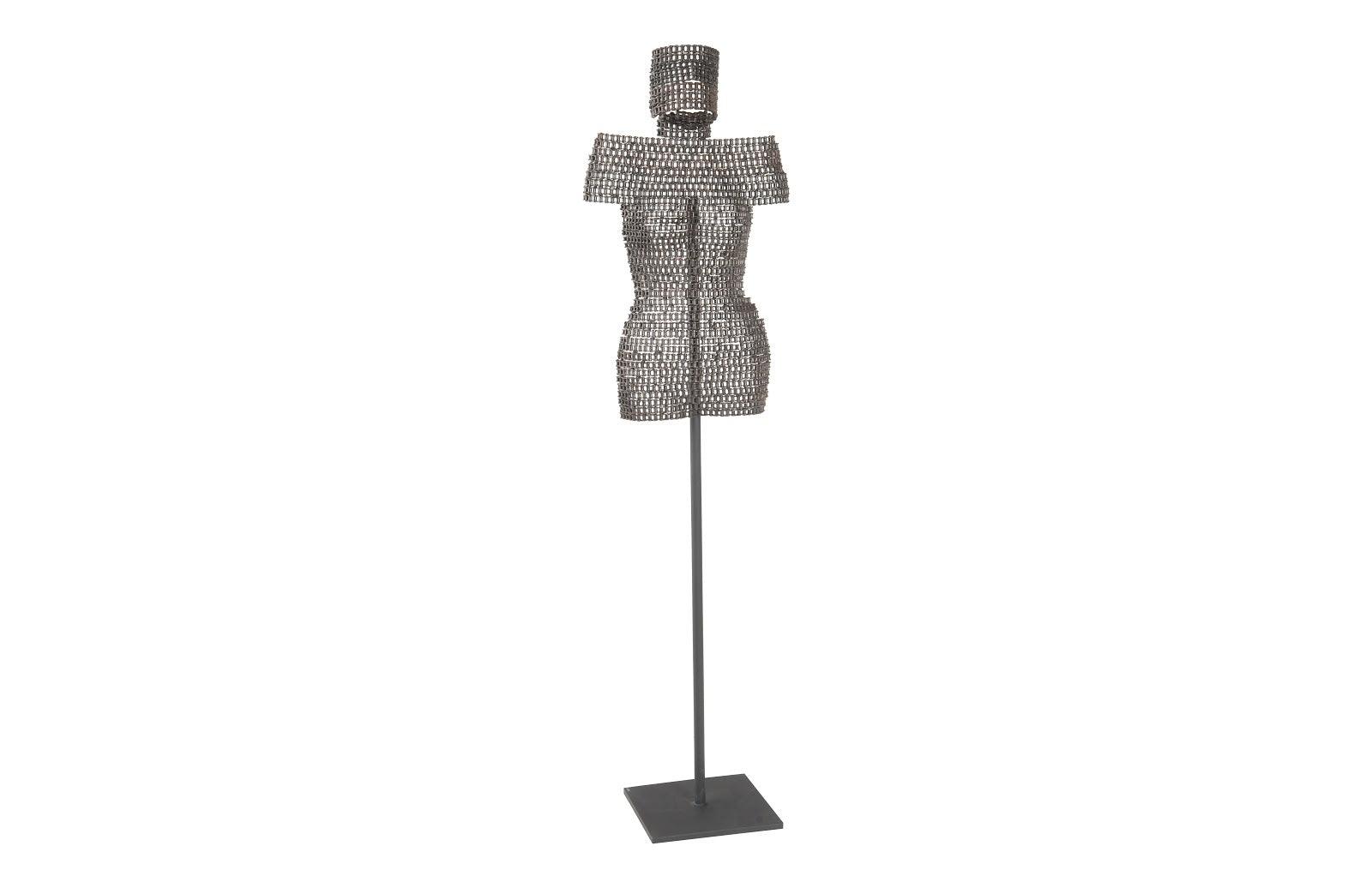 Phillips Collection Chain Bust Sculpture on Stand DECORATIVE OBJECTS