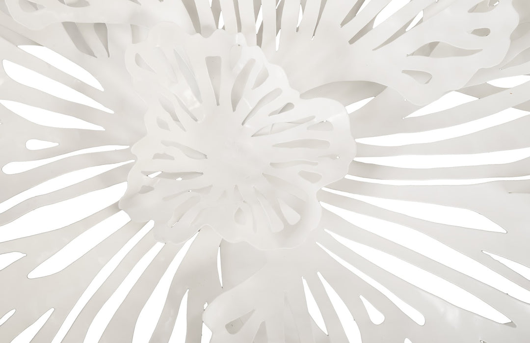 Flower Wall Art, Small, White, Metal - Phillips Collection - AmericanHomeFurniture