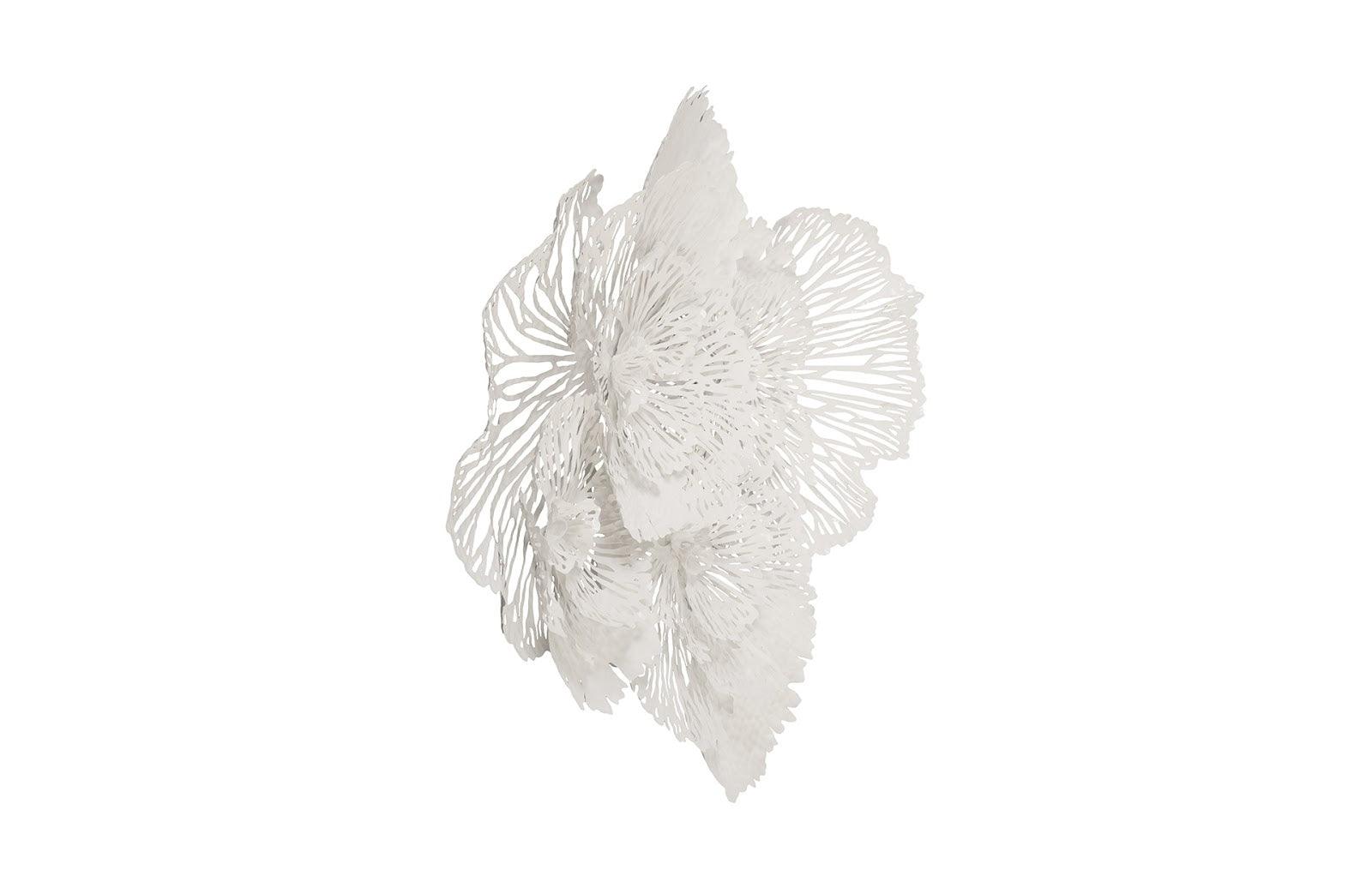 Phillips Collection Flower Wall Art, Large, White, Metal WALL ACCENTS