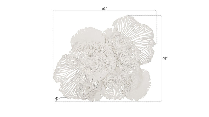 Flower Wall Art, Large, White, Metal - Phillips Collection - AmericanHomeFurniture