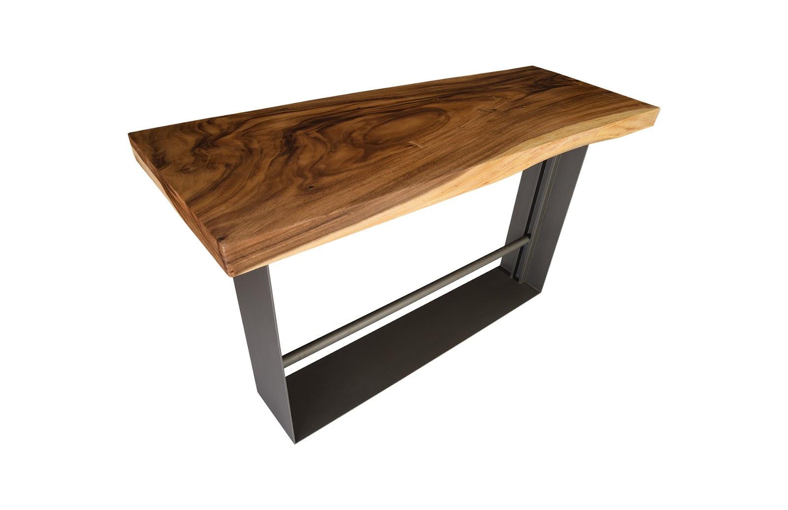 Phillips Collection Iron Frame Bar Table, Natural BAR + BAR CARTS