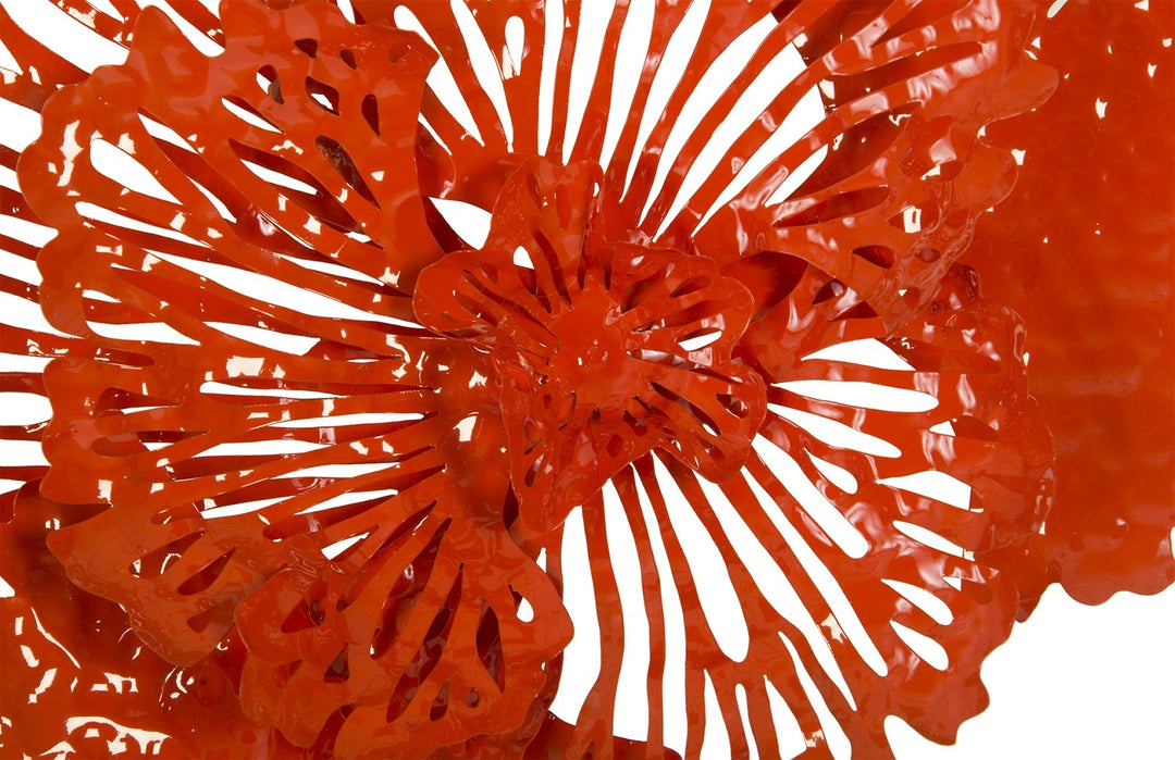 Flower Wall Art, Small, Coral, Metal - Phillips Collection - AmericanHomeFurniture