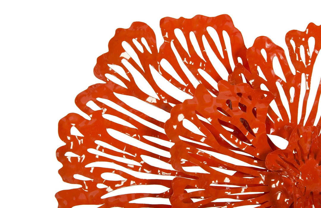 Flower Wall Art, Small, Coral, Metal - Phillips Collection - AmericanHomeFurniture