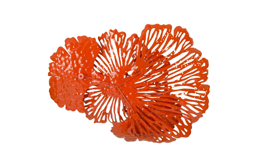 Flower Wall Art, Small, Coral, Metal - Phillips Collection - AmericanHomeFurniture