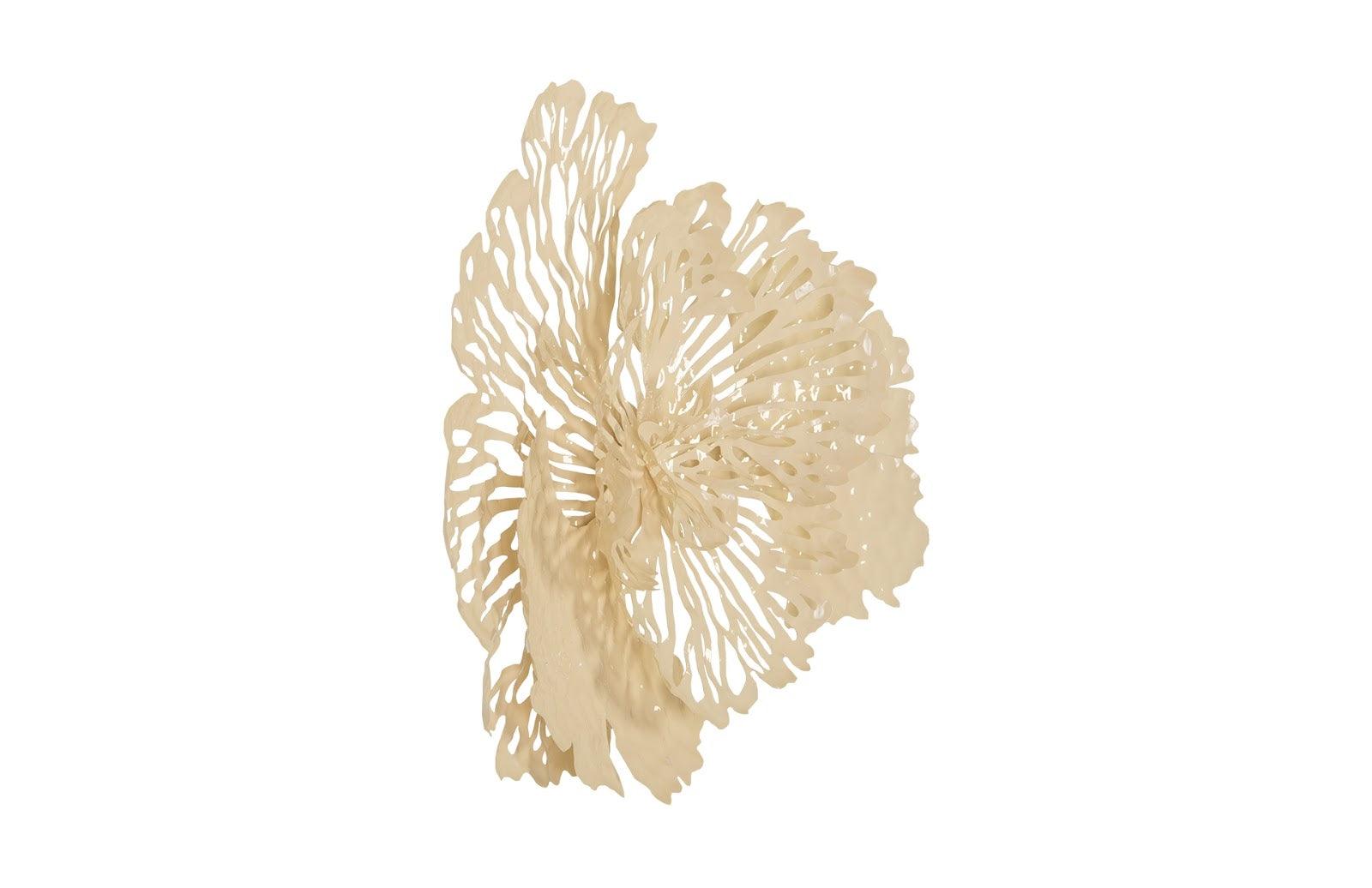 Phillips Collection Flower Wall Art, Small, Ivory, Metal WALL ACCENTS