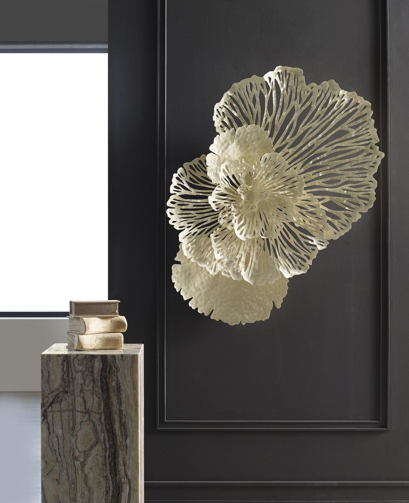 Phillips Collection Flower Wall Art, Ivory, MD WALL ACCENTS