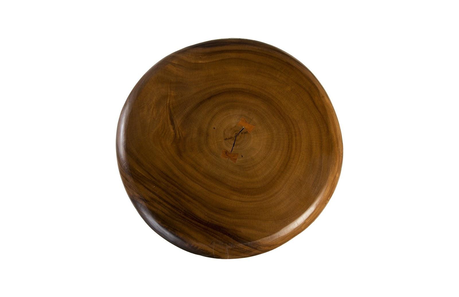 Phillips Collection Smoothed Bar Table, Chamcha Wood, Natural, Round BAR + BAR CARTS