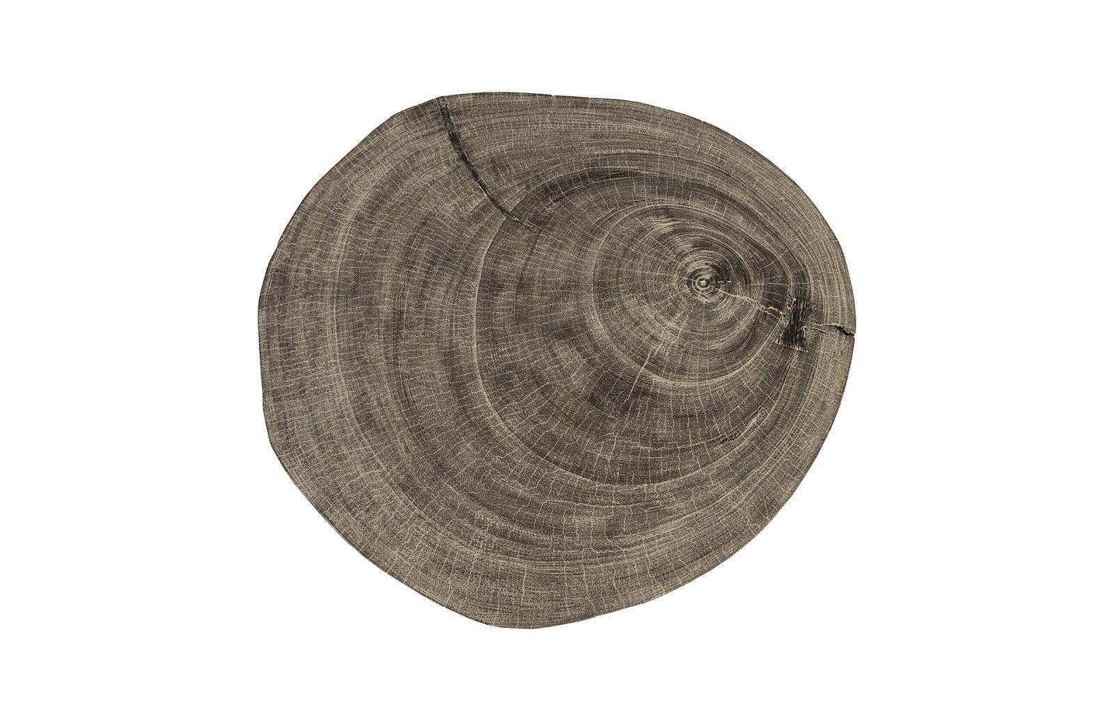 Phillips Collection Crosscut Side Table, Gray Stone, Forged Legs ACCENT TABLES
