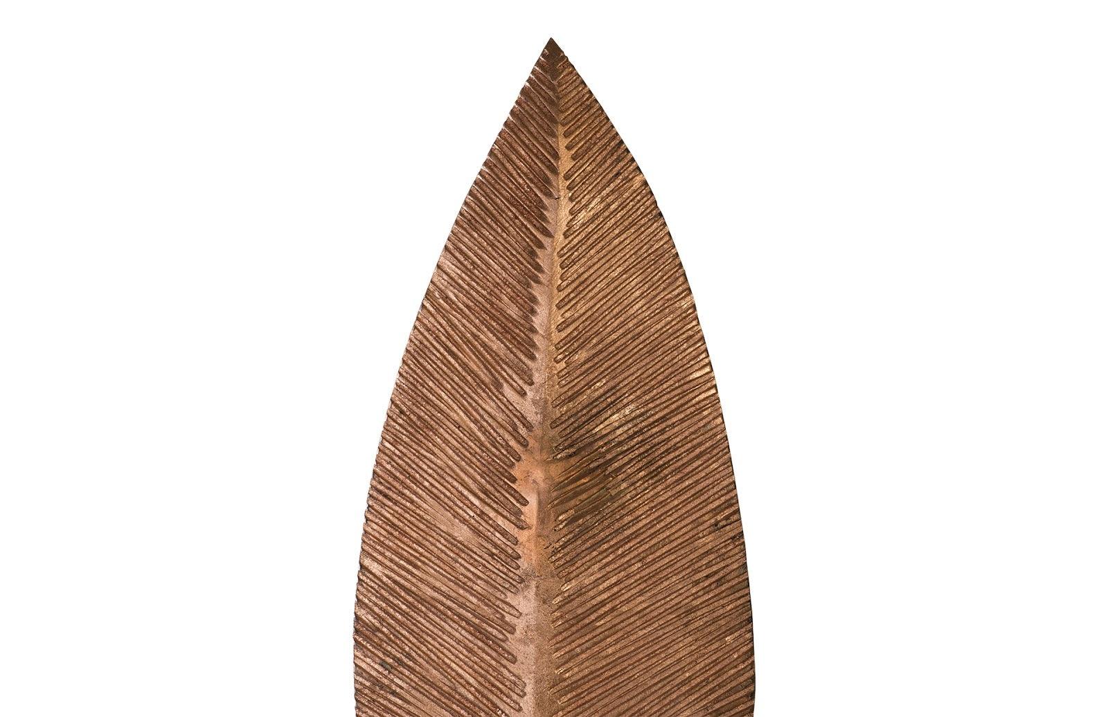 Phillips Collection Carved Leaf on Stand, Copper Leaf, LG DECORATIVE OBJECTS