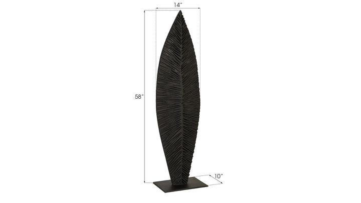Carved Leaf on Stand, Burnt, MD - Phillips Collection - AmericanHomeFurniture