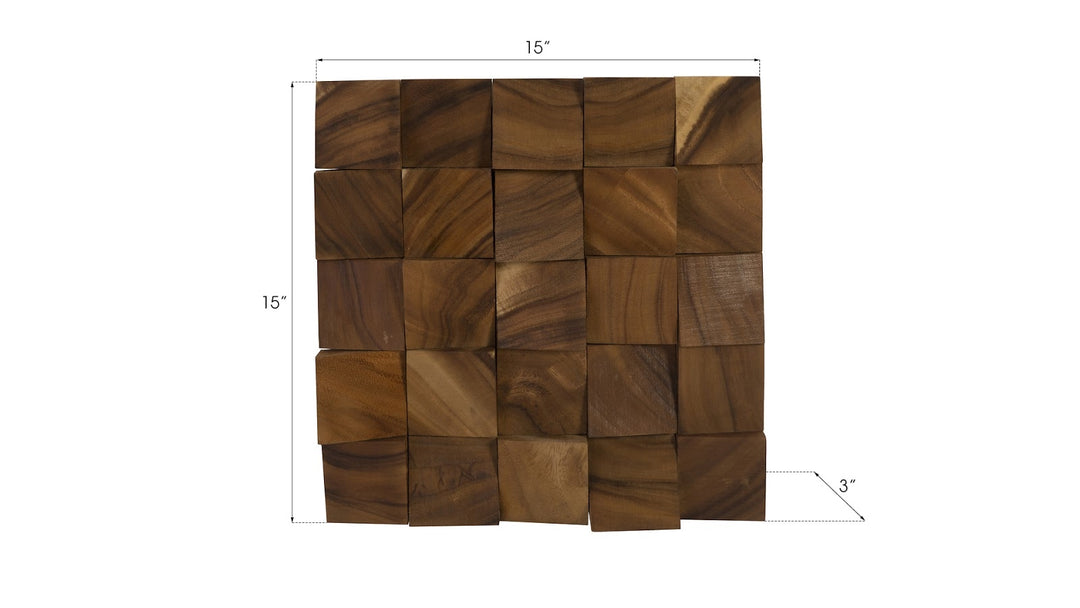 Blocks Wall Tile, Chamcha Wood, Natural - Phillips Collection - AmericanHomeFurniture