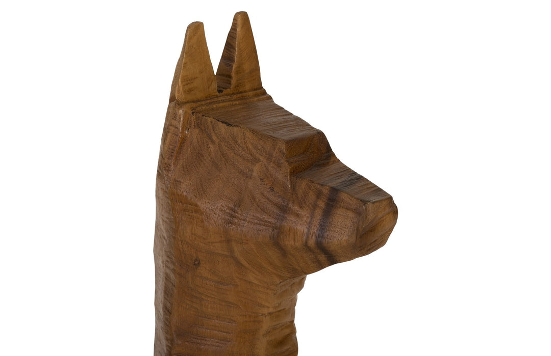 Seated Dog Sculpture, Chamcha Wood, Natural - Phillips Collection - AmericanHomeFurniture