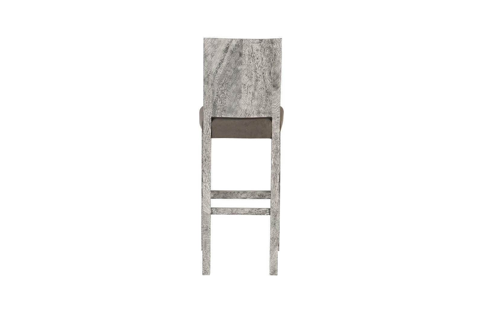 Phillips Collection Ophelia Bar Stool, Chamcha Wood, Gray Stone Finish BAR STOOLS + COUNTER STOOLS