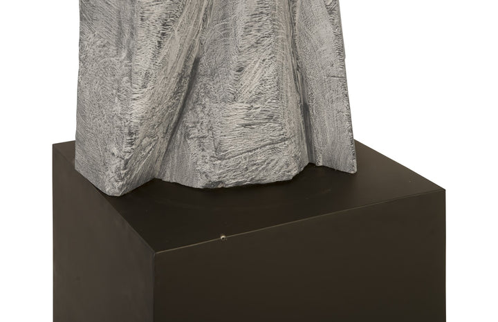 Tai Chi Winner Sculpture on Pedestal, Gray Stone/Black - Phillips Collection - AmericanHomeFurniture