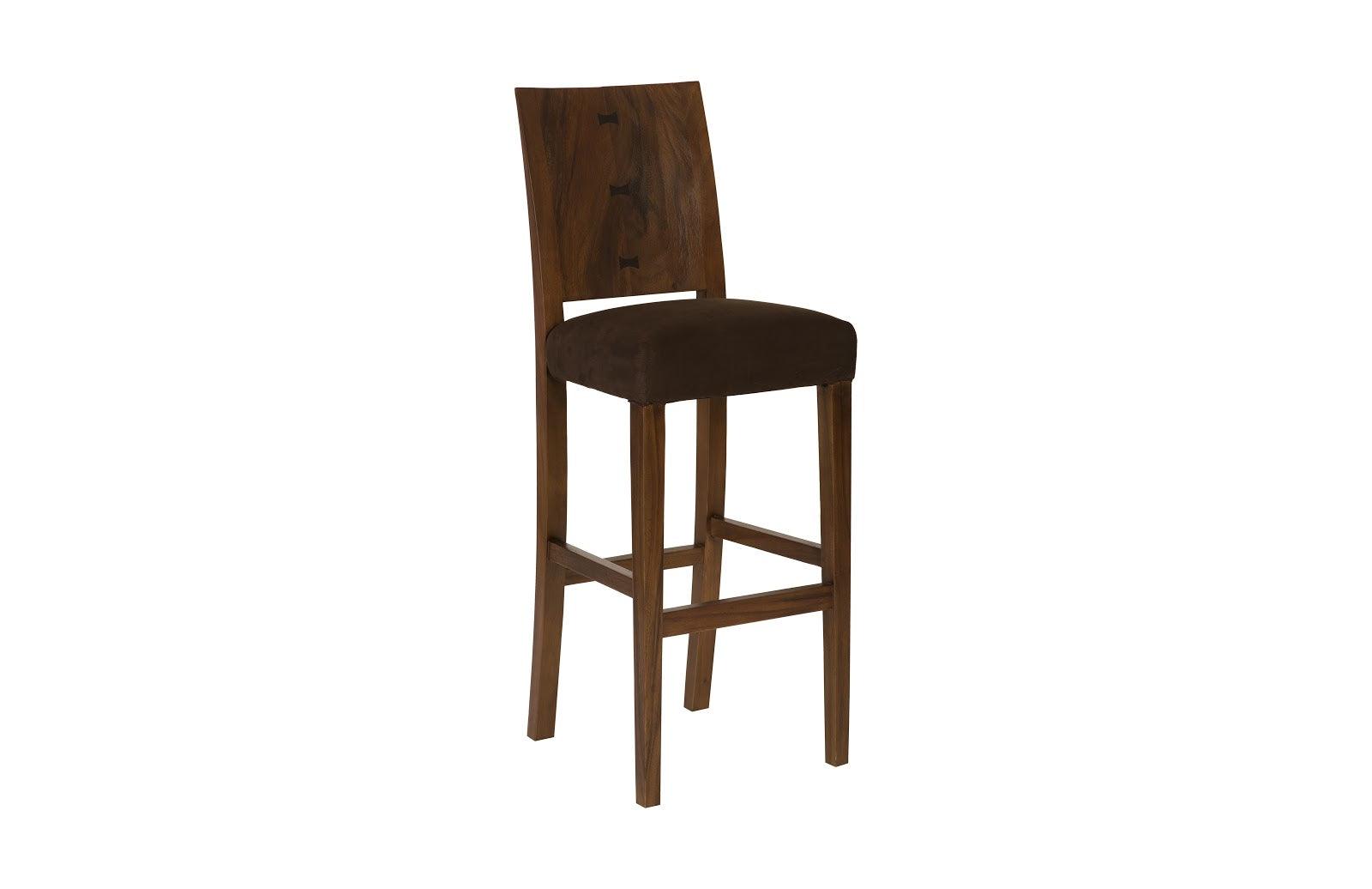 Phillips Collection Ophelia Bar Stool, Chamcha Wood, Perfect Brown BAR STOOLS + COUNTER STOOLS