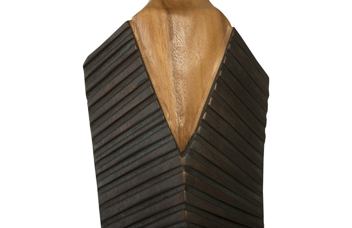 Vested Male Sculpture, Large, Chamcha, Natural, Black, Copper - Phillips Collection - AmericanHomeFurniture
