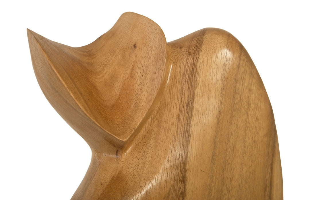 Nuzzled Cat Sculpture, Chamcha Wood, Natural - Phillips Collection - AmericanHomeFurniture