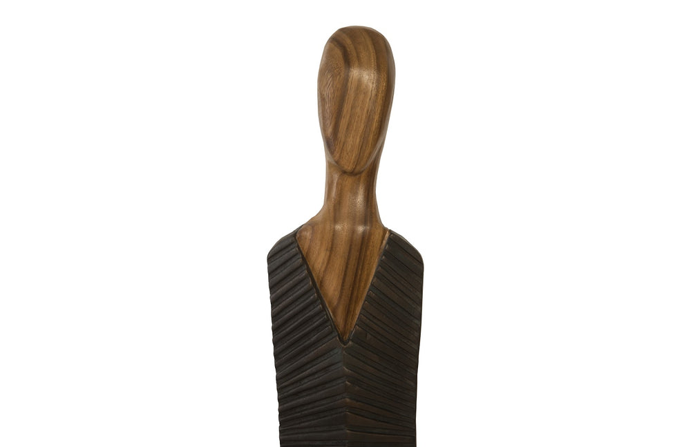 Vested Male Sculpture, Medium, Chamcha, Natural, Black, Copper - Phillips Collection - AmericanHomeFurniture