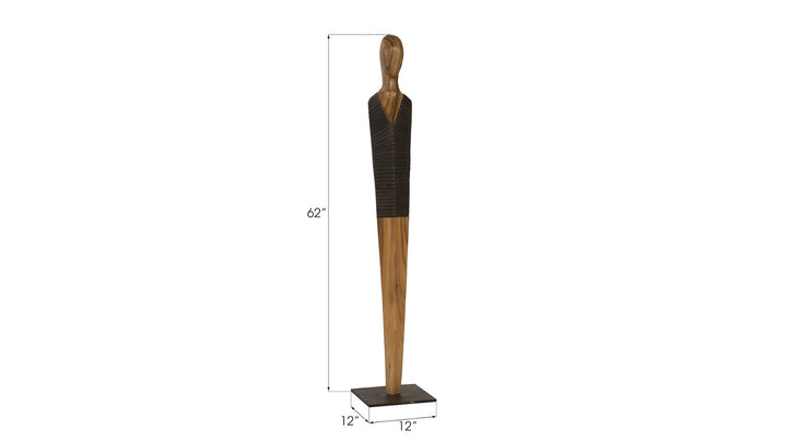 Vested Male Sculpture, Medium, Chamcha, Natural, Black, Copper - Phillips Collection - AmericanHomeFurniture
