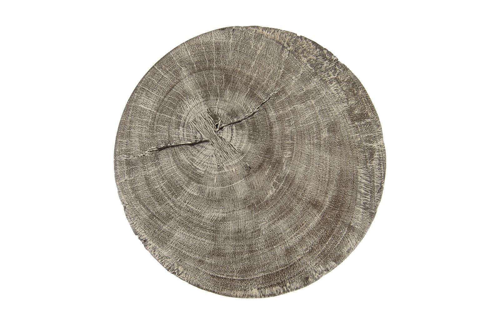 Phillips Collection Curved Wood Stool, Thick , Gray Stone, Gray Stone OTTOMANS, POUFS, + STOOLS